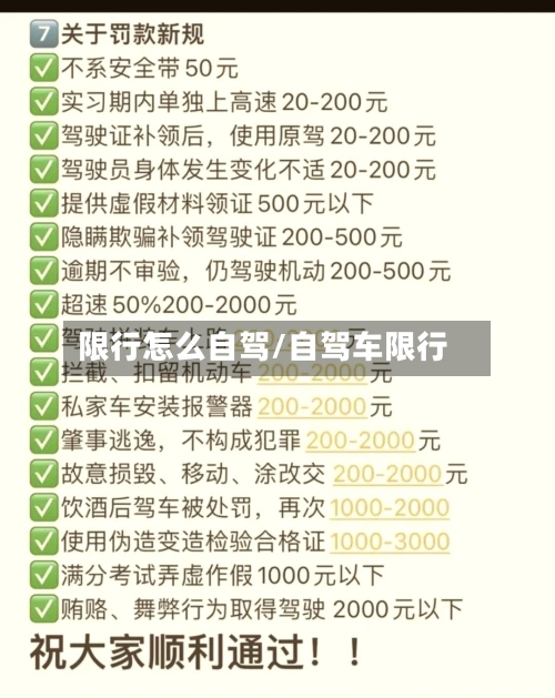 限行怎么自驾/自驾车限行
