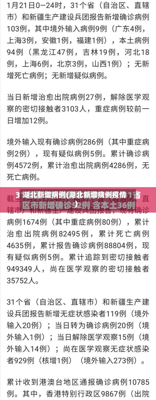 湖北新增病例(湖北新增病例疫情)