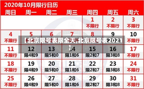 【北京限号表限全天,北京限号表2021】-第2张图片