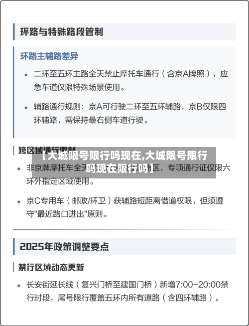 【大城限号限行吗现在,大城限号限行吗现在限行吗】-第2张图片