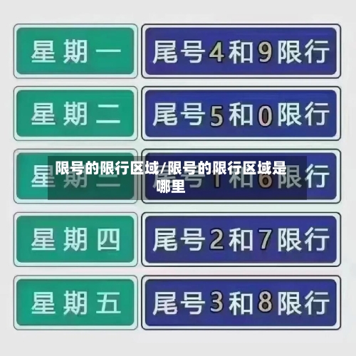 限号的限行区域/限号的限行区域是哪里-第3张图片