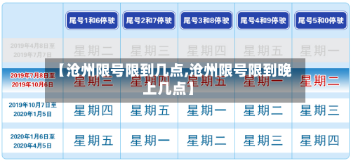 【沧州限号限到几点,沧州限号限到晚上几点】-第2张图片