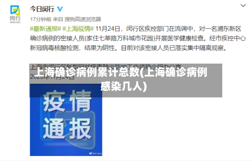 上海确诊病例累计总数(上海确诊病例感染几人)