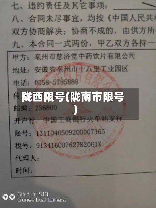 陇西限号(陇南市限号)-第3张图片