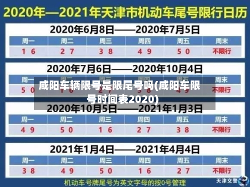 咸阳车辆限号是限尾号吗(咸阳车限号时间表2020)