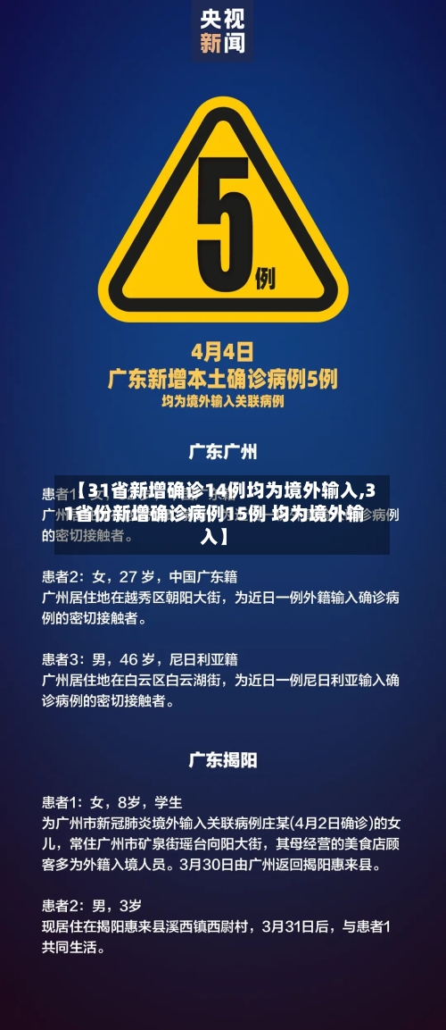 【31省新增确诊14例均为境外输入,31省份新增确诊病例15例 均为境外输入】-第3张图片