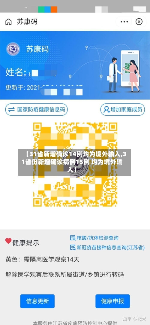 【31省新增确诊14例均为境外输入,31省份新增确诊病例15例 均为境外输入】