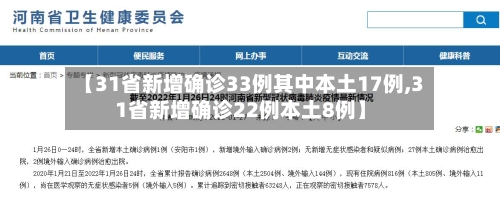 【31省新增确诊33例其中本土17例,31省新增确诊22例本土8例】-第3张图片