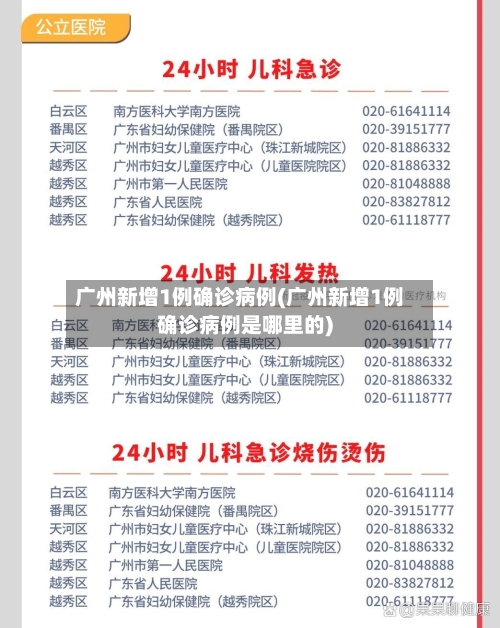 广州新增1例确诊病例(广州新增1例确诊病例是哪里的)-第3张图片