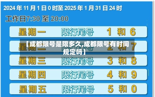【成都限号是限多久,成都限号有时间规定吗】-第2张图片