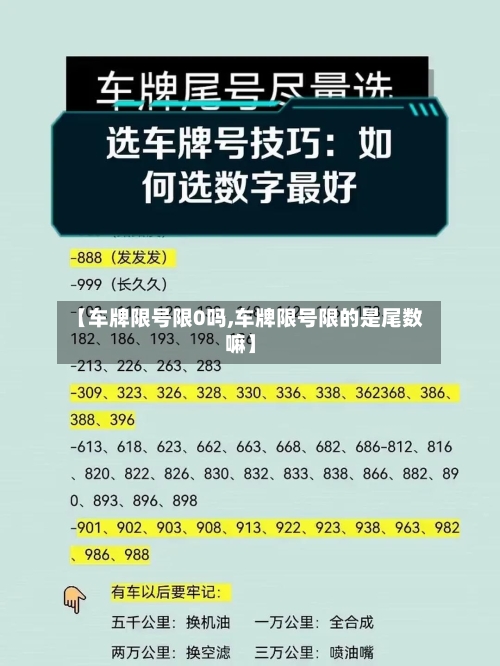 【车牌限号限0吗,车牌限号限的是尾数嘛】
