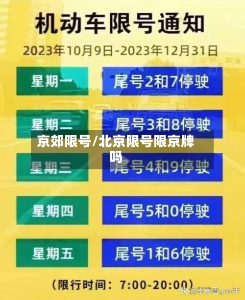 京郊限号/北京限号限京牌吗-第3张图片