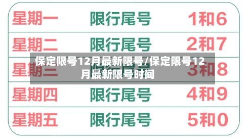 保定限号12月最新限号/保定限号12月最新限号时间-第2张图片