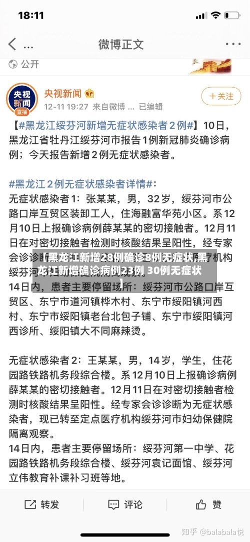 【黑龙江新增28例确诊8例无症状,黑龙江新增确诊病例23例 30例无症状】-第3张图片
