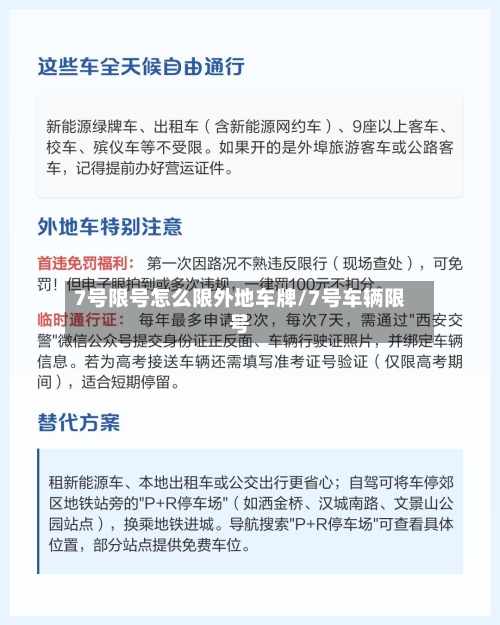7号限号怎么限外地车牌/7号车辆限号-第2张图片