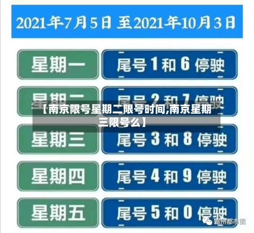 【南京限号星期二限号时间,南京星期三限号么】