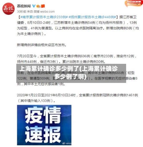 上海累计确诊多少例了(上海累计确诊多少例了啊)