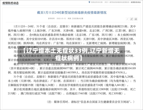 【辽宁增本土无症状33例,辽宁新增无症状病例】-第2张图片
