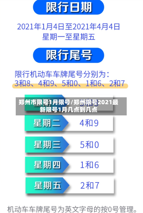 郑州市限号1月限号/郑州限号2021最新限号1月几点到几点