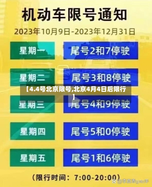 【4.4号北京限号,北京4月4日后限行】-第2张图片