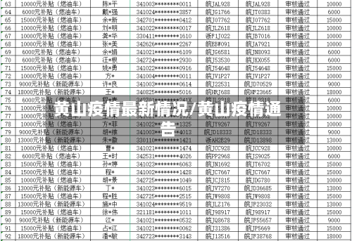 黄山疫情最新情况/黄山疫情通告-第2张图片