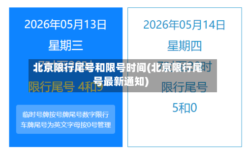 北京限行尾号和限号时间(北京限行尾号最新通知)