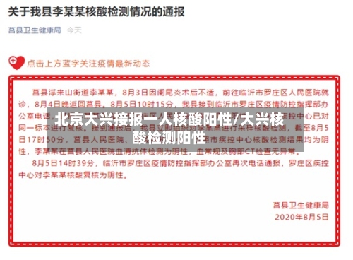 北京大兴接报一人核酸阳性/大兴核酸检测阳性-第2张图片