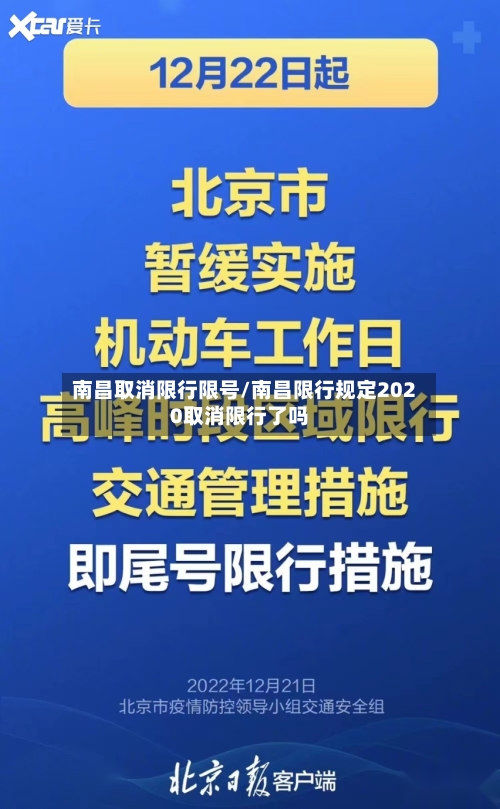 南昌取消限行限号/南昌限行规定2020取消限行了吗