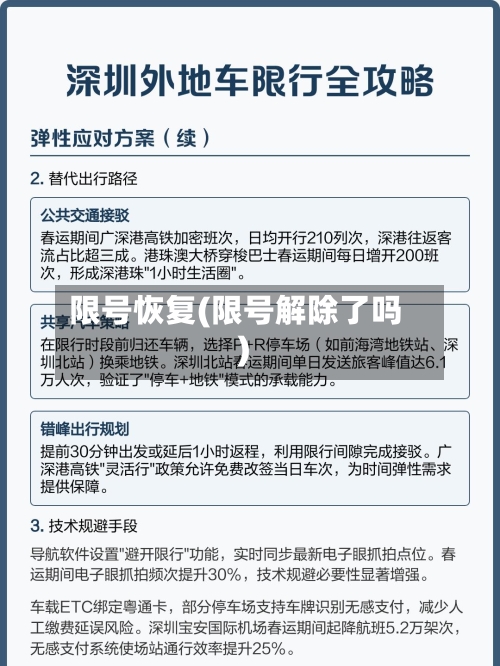 限号恢复(限号解除了吗)-第2张图片