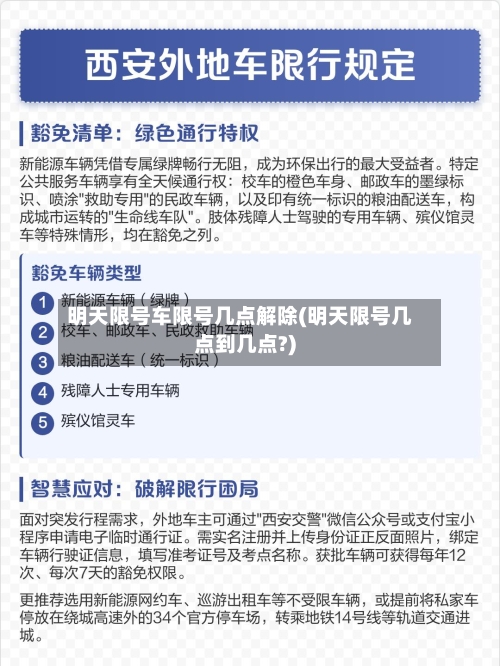 明天限号车限号几点解除(明天限号几点到几点?)-第2张图片