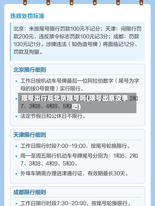 限号出行后北京限号吗(限号出京没事吧)-第3张图片
