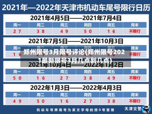 郑州限号3月限号评论(郑州限号2021最新限号3月几点到几点)-第2张图片