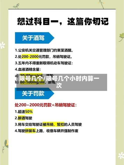 限号几个/限号几个小时内算一次
