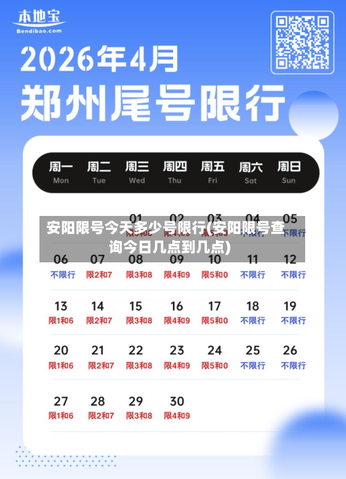 安阳限号今天多少号限行(安阳限号查询今日几点到几点)-第2张图片