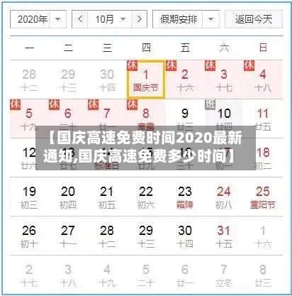 【国庆高速免费时间2020最新通知,国庆高速免费多少时间】-第3张图片