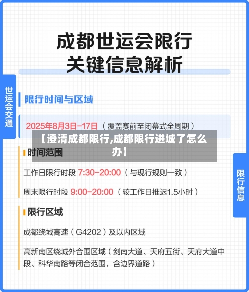 【澄清成都限行,成都限行进城了怎么办】