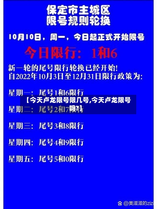 【今天卢龙限号限几号,今天卢龙限号吗?】-第2张图片