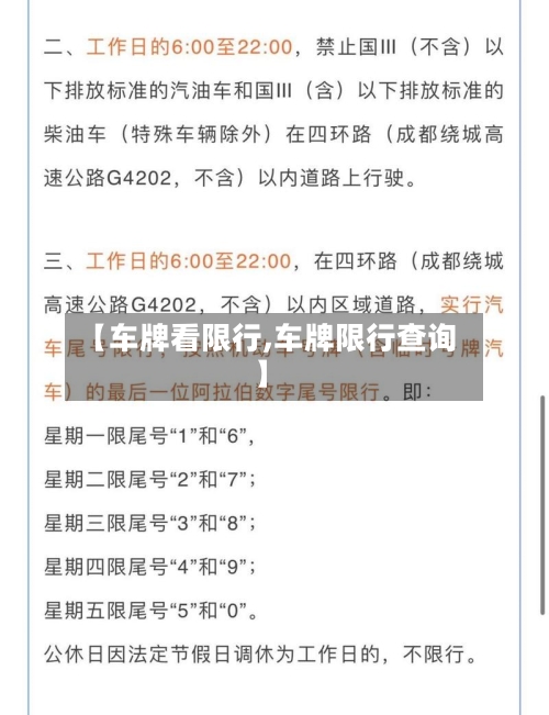 【车牌看限行,车牌限行查询】