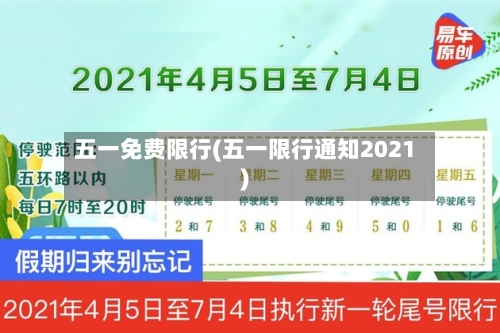 五一免费限行(五一限行通知2021)