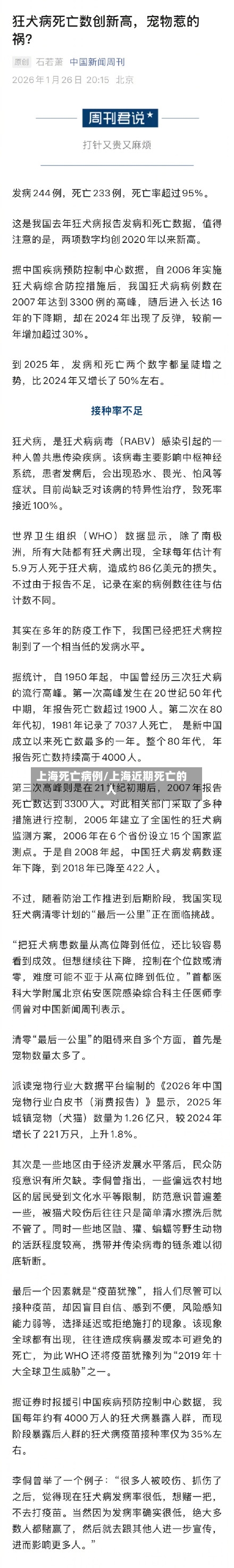 上海死亡病例/上海近期死亡的人-第2张图片