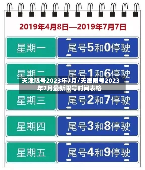 天津限号2023年7月/天津限号2023年7月最新限号时间表格