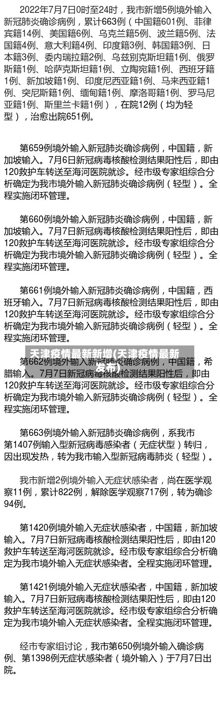 天津疫情最新新增(天津疫情最新发布)-第2张图片
