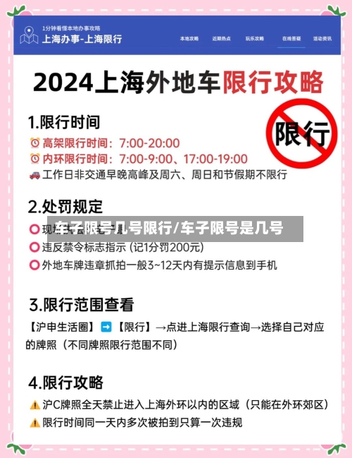 车子限号几号限行/车子限号是几号
