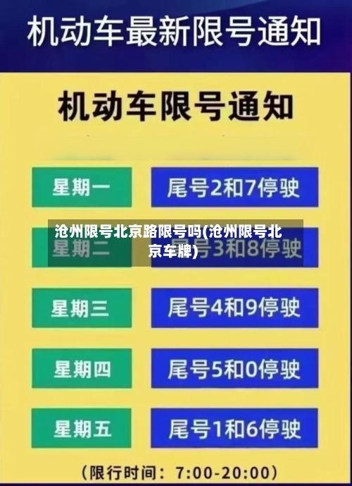 沧州限号北京路限号吗(沧州限号北京车牌)-第2张图片
