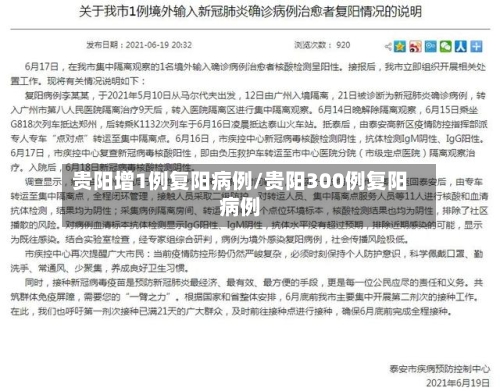 贵阳增1例复阳病例/贵阳300例复阳病例-第3张图片