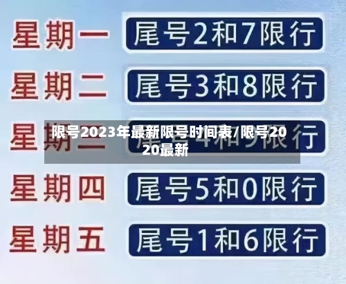 限号2023年最新限号时间表/限号2020最新-第2张图片