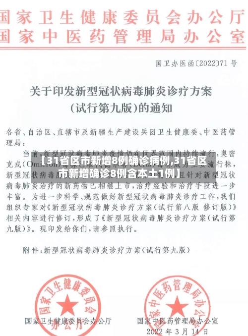 【31省区市新增8例确诊病例,31省区市新增确诊8例含本土1例】-第2张图片