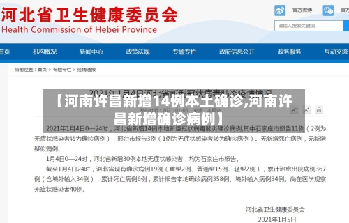 【河南许昌新增14例本土确诊,河南许昌新增确诊病例】-第3张图片