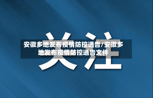 安徽多地发布疫情防控通告/安徽多地发布疫情防控通告文件