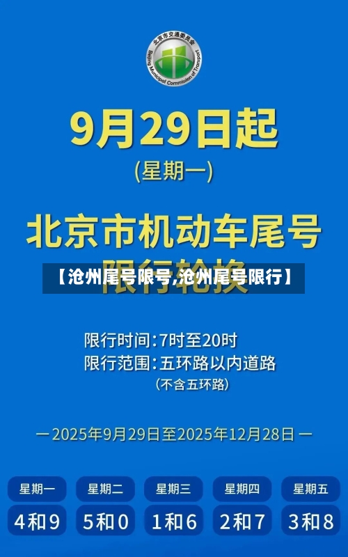 【沧州尾号限号,沧州尾号限行】-第2张图片